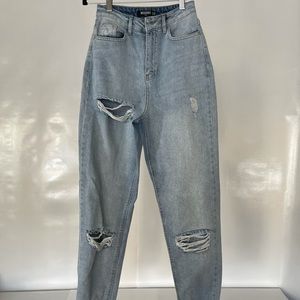 Missguided tall distressed jeans size 0